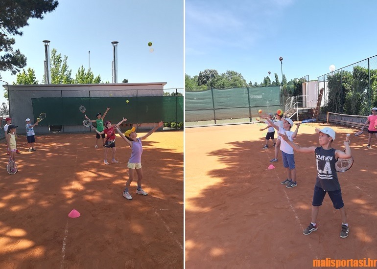 Škola tenisa - djeca učenje tenisa